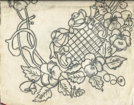 Старинные схемы вышивки гладью