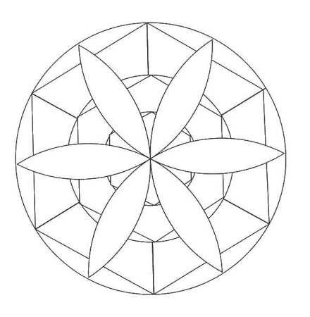 Симметричный орнамент в круге