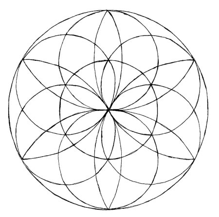 Цветок жизни раскраска