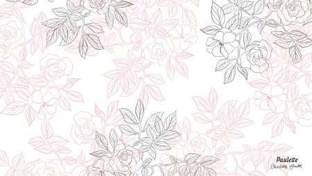 Орнамент цветочный серый фон