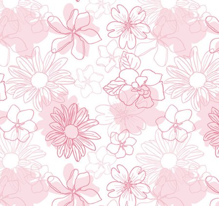 Паттерн розовые цветы