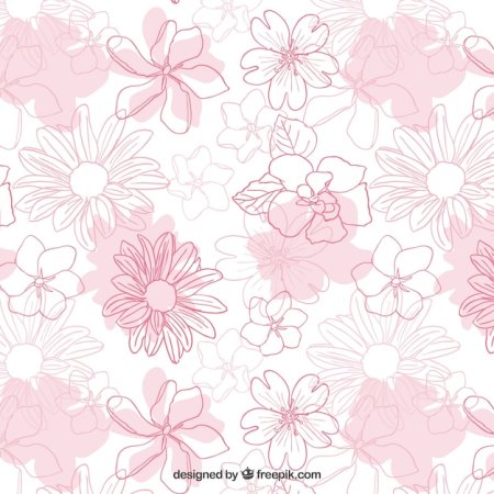 Цветочный паттерн розовый