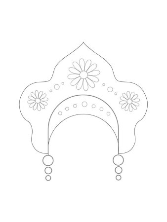 Кокошник раскраска