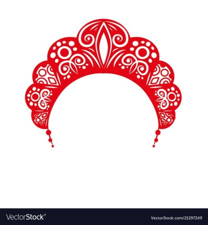 Кокошник трафарет