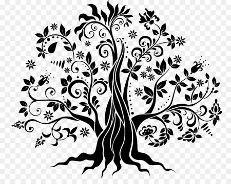 Древо жизни монохром