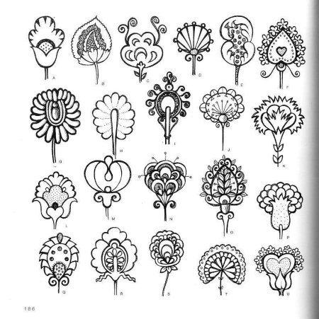 Декоративные цветы стилизованные