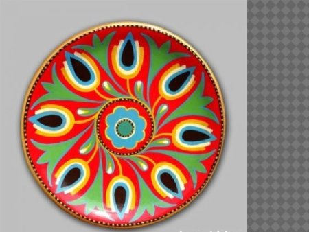 Роспись тарелок татарским орнаментом
