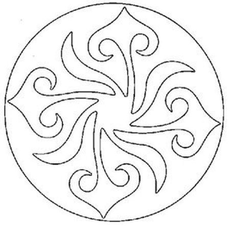 Татарский орнамент на тюбетейке раскраска