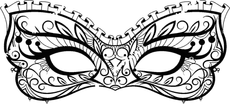 Трафарет карнавальной маски