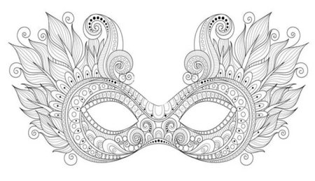 Маска карнавальная раскраска антистресс