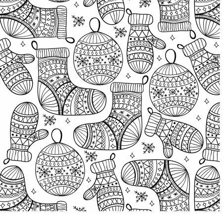 Новогодние раскраски антистресс