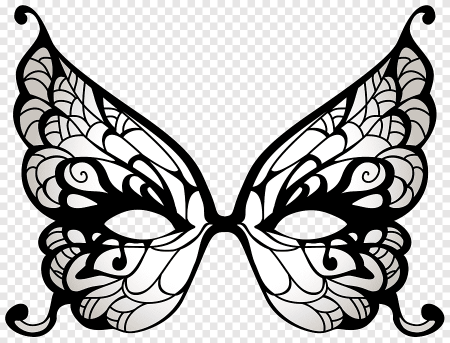 Раскраска маска бабочка