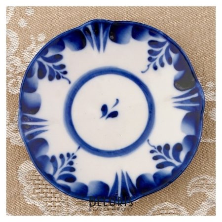 Блюдце «силуэт», 9х9х1 см, Гжель
