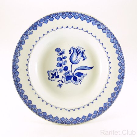 Тарелочка с орнаментом синий белый
