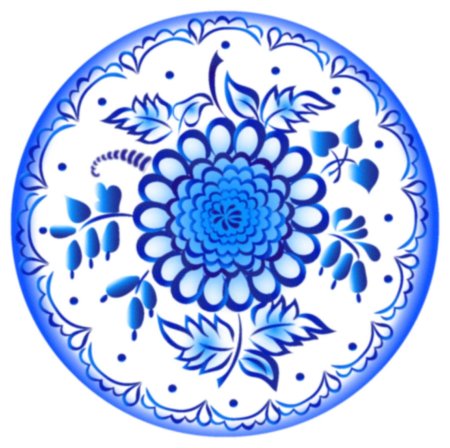 Тарелка Гжель рисунок