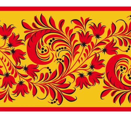 Городецкий стиль хохломской росписи