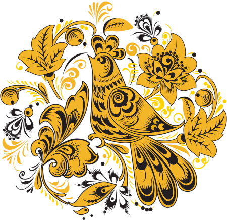 Хохломская роспись вектор