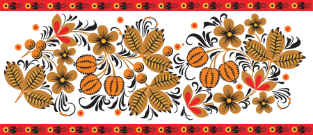 Хохломская роспись вектор