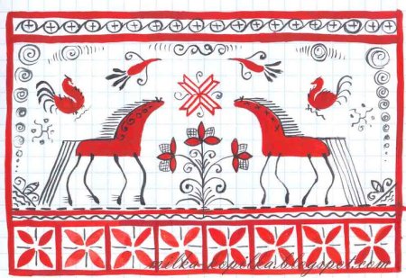 Северная роспись Мезенская