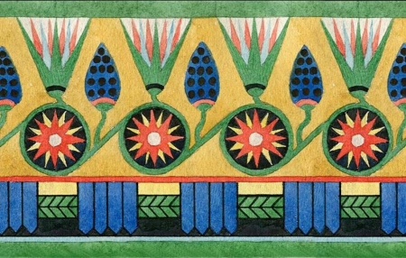 Древнеегипетский орнамент с лотосом