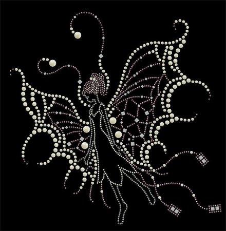 Аппликация из страз