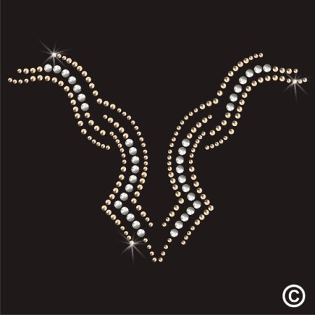 Узоры из страз на одежде