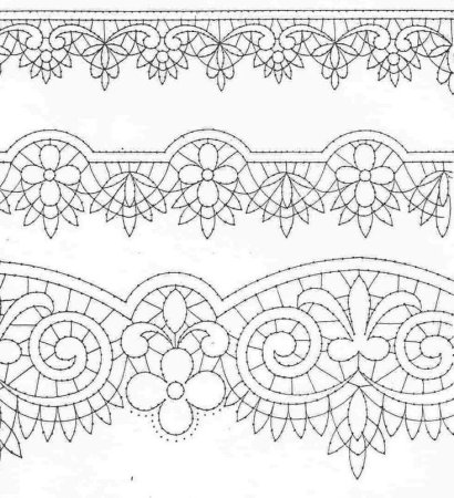 Кружево трафарет