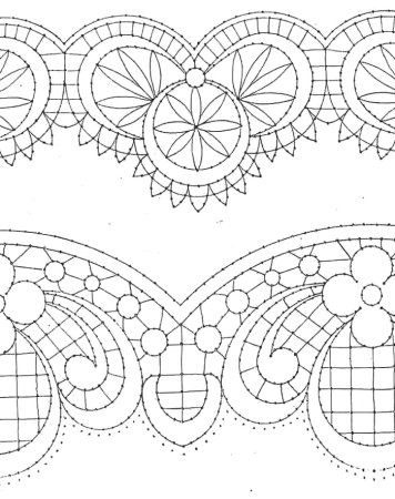 Точечная роспись кружева Ришелье