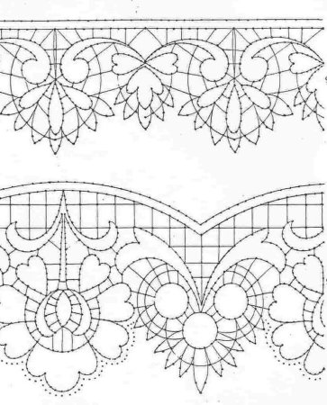 Точечная роспись кружева Ришелье