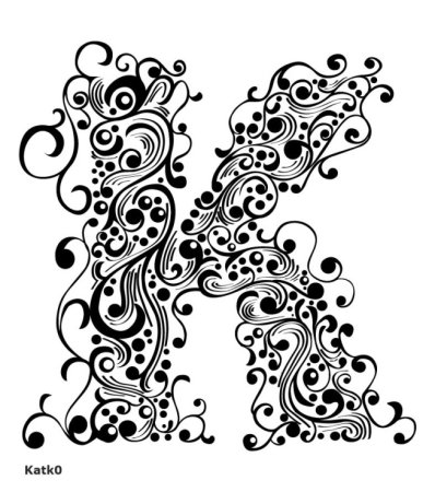 Раскраска антистресс буквы