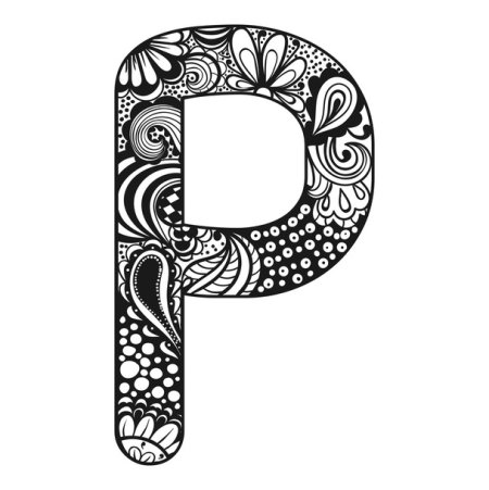 Буквы в стиле Зентангл