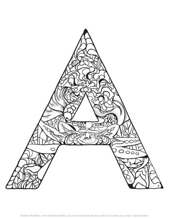 Буквы в стиле Зентангл