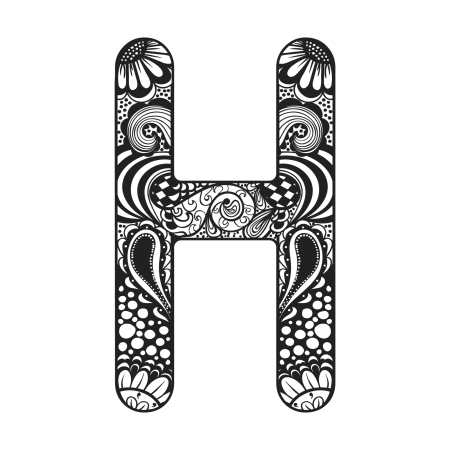 Буквы с цветочным орнаментом