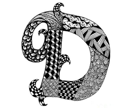 Заглавные буквы для раскрашивания