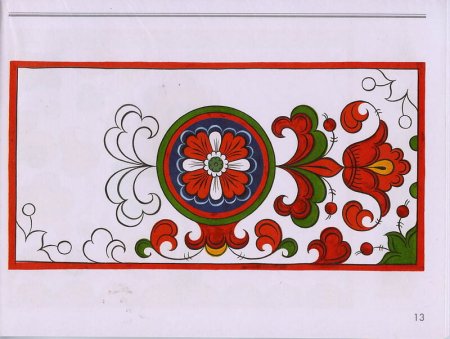 Узоры Северной Двины пермогорская роспись