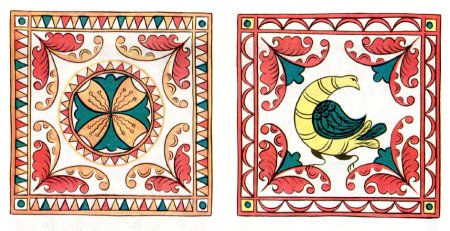 Борецкая роспись трилистник