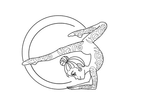 Раскраска гимнастка