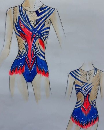 Эскизы купальников для художественной гимнастики