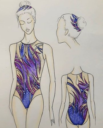 Макет купальника для художественной