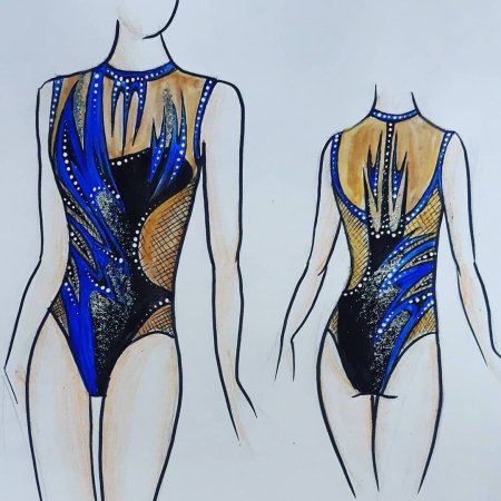 Эскизы купальников для художественной гимнастики