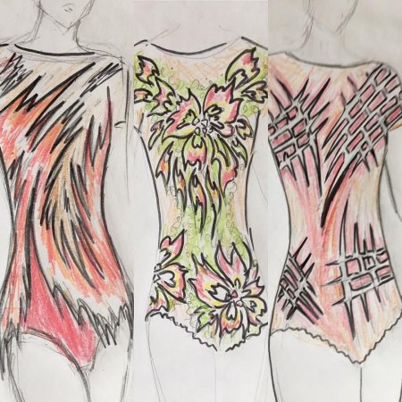 Эскиз гимнастического купальника