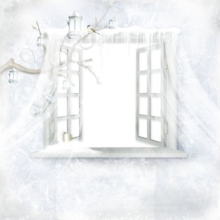 Зимние окошки для домика
