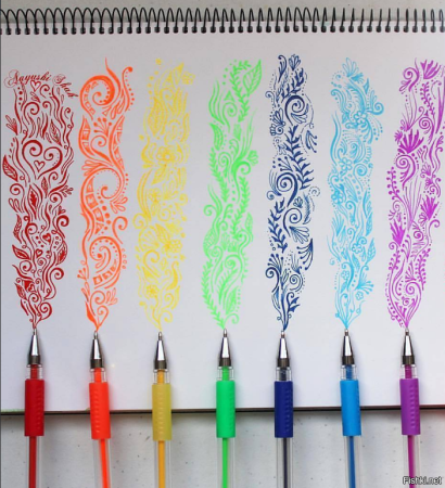 Рисование цветными ручками