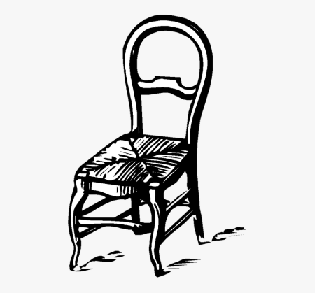 Старый деревянный стул вид спереди