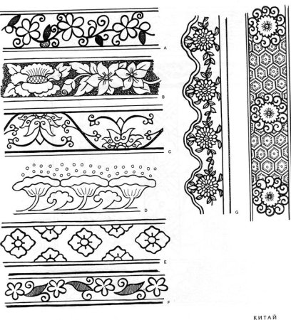 Китайский орнамент в полосе прорезной