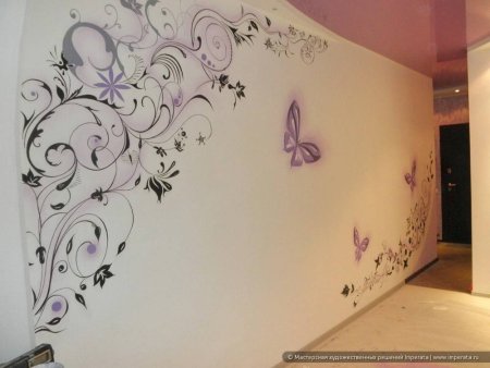 Идеи рисунков жидкими обоями