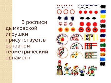 Элементы и мотивы росписи дымковских игрушек