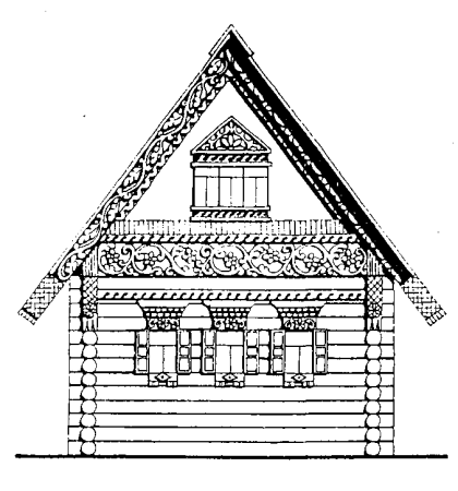 Рисунок русской избы