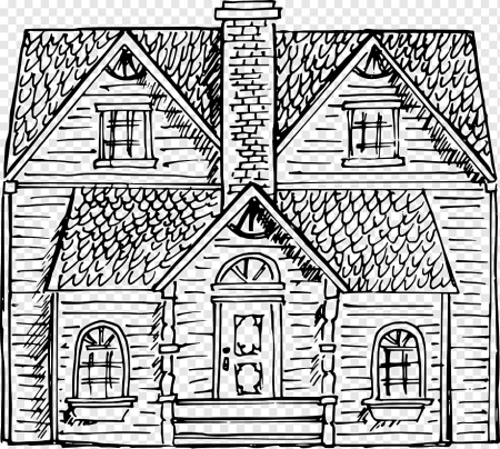 Деревянный дом раскраска