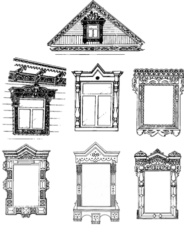 Старинные окна с узорами